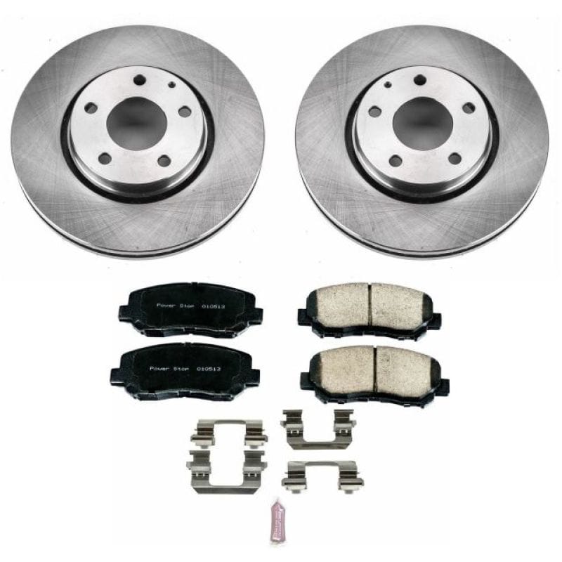 PowerStop — OE Stock Replacement Low-Dust Ceramic Brake Pad and Rotor Kit