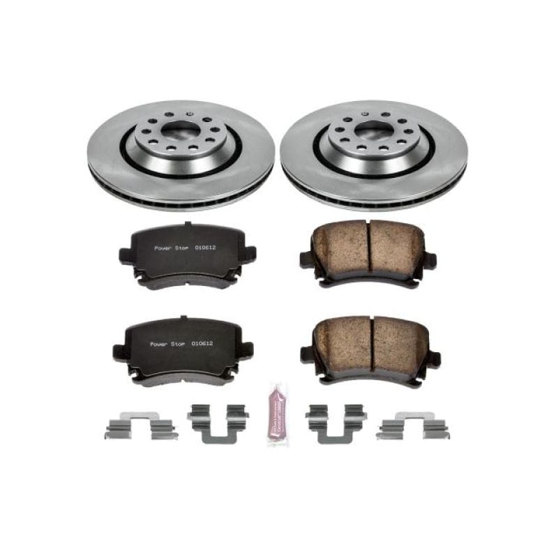 PowerStop — OE Stock Replacement Low-Dust Ceramic Brake Pad and Rotor Kit
