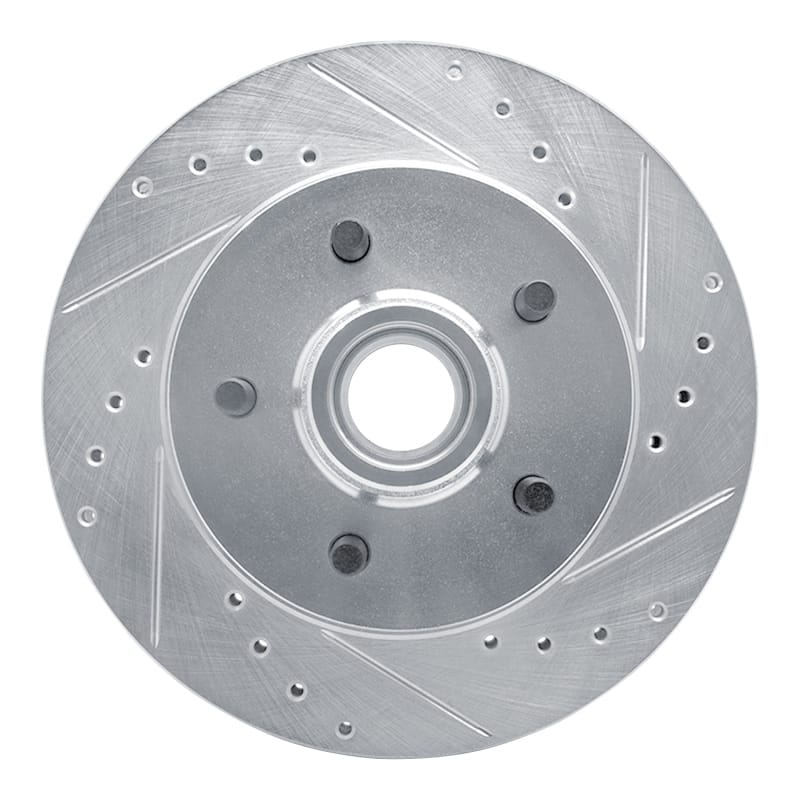 R1 Concepts — R1 Concepts Brake Rotor Drilled and Slotted Silver