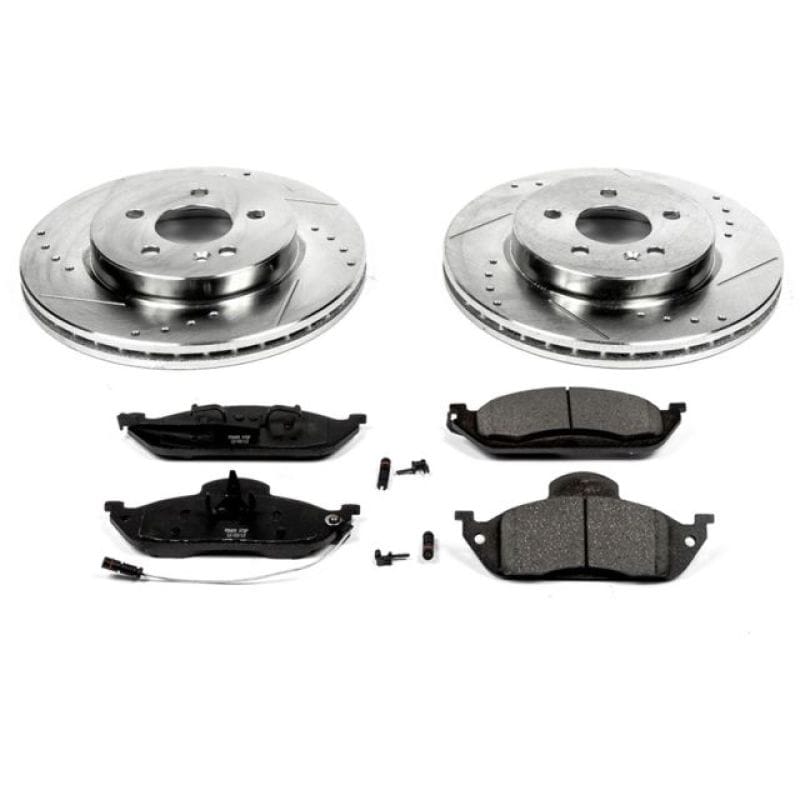 PowerStop — Z23 Daily Driver Carbon-Fiber Ceramic Brake Pad and Drilled & Slotted Rotor Kit