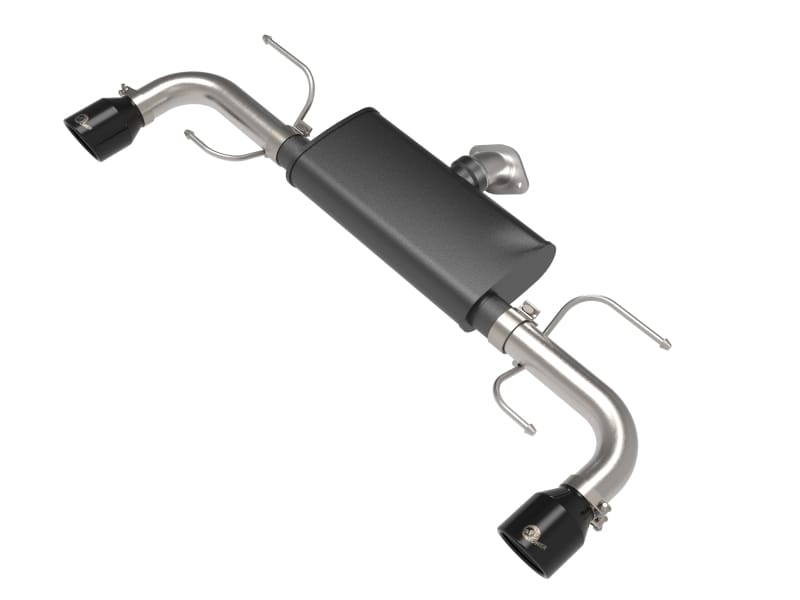 aFe — Takeda 2-1/2 IN 304 Stainless Steel Axle-Back Exhaust System w/ Black Tip