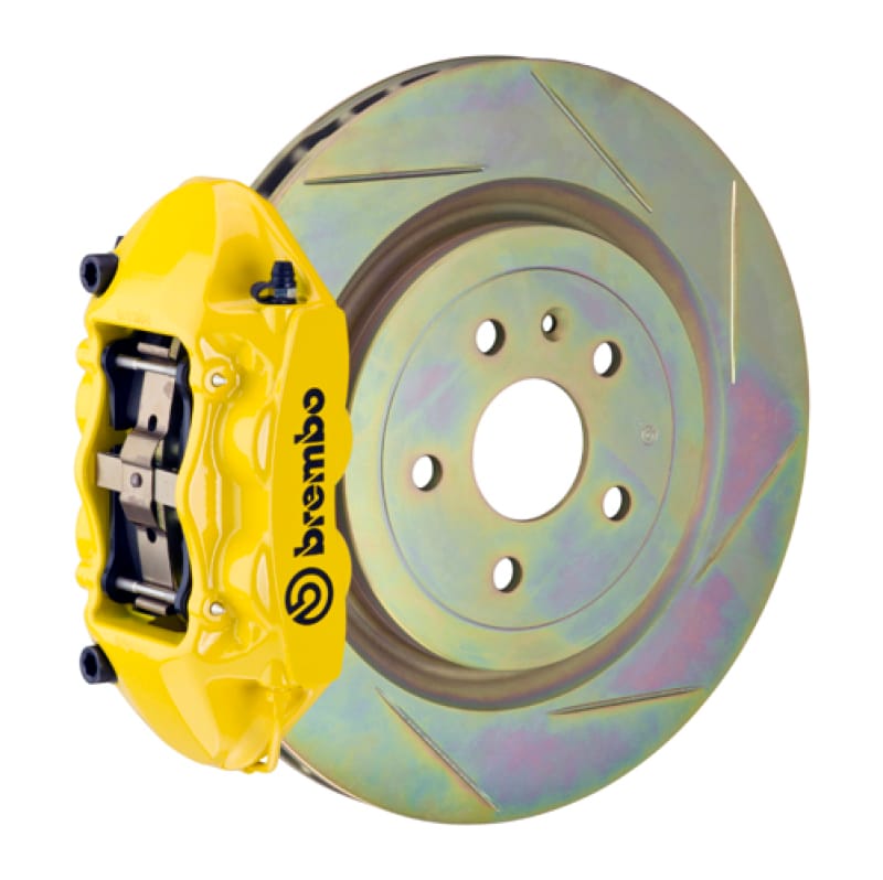 Brembo — Brembo 08-13 C30 Front GT BBK 4 Piston Cast 336 x28 1pc Rotor Slotted Type-1- Yellow