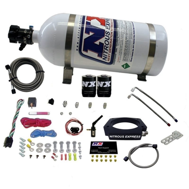 Nitrous Express — 2014-NEWER GM 6.2L TRUCK NITROUS PLATE SYSTEM (35-300HP) W/ 10LB BOTTLE
Nitrous Oxide Injection System Kit