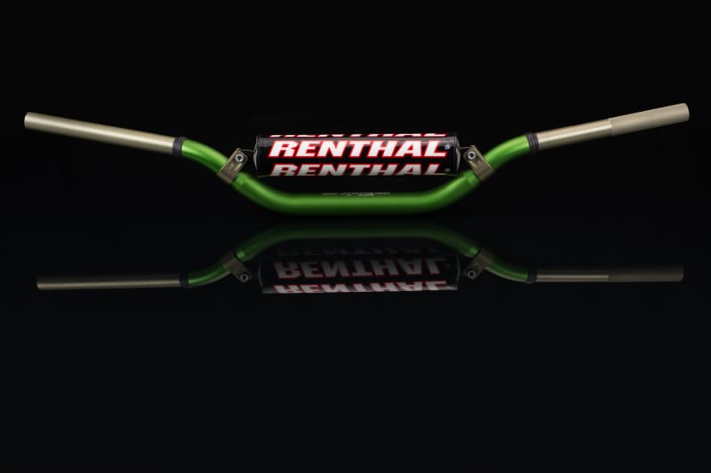 Renthal — Reed/Windham, Green, Width 803mm, Height 98mm, Rise 69mm, Clamp Area Width, 110mm, Sweep 56mm, Control Length 190mm