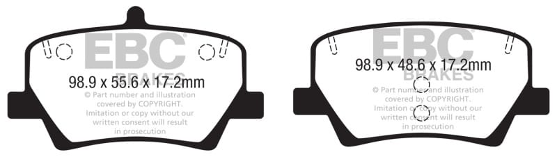EBC — EBC 2018+ Volvo XC40 T4 Greenstuff Rear Brake Pads
Disc Brake Pad