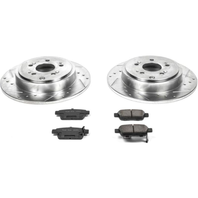PowerStop — Z23 Daily Driver Carbon-Fiber Ceramic Brake Pad and Drilled & Slotted Rotor Kit