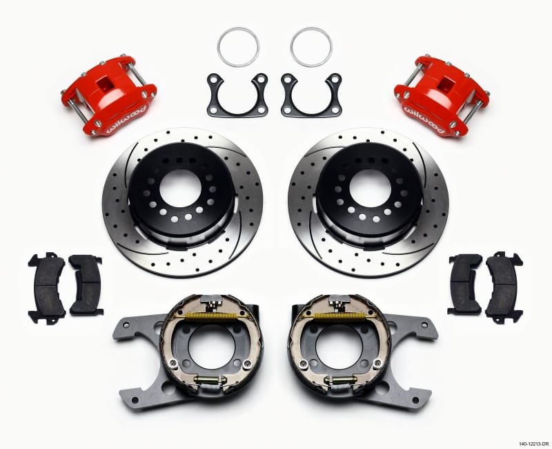 Wilwood — KIT,REAR,DISC/DRUM,BIG FORD,2.36 OFFSET D154,1PC ROTOR,SRP,RED