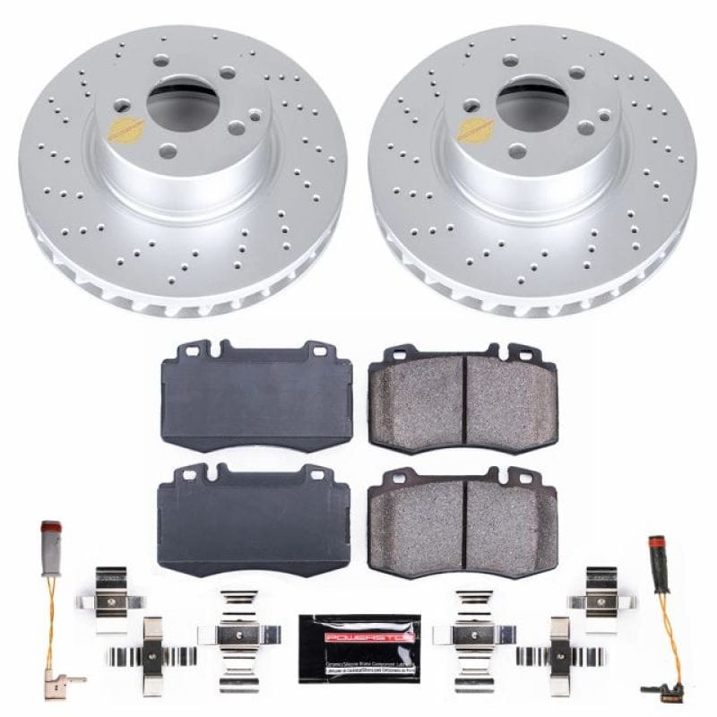PowerStop — Genuine Geomet Coated Rotor and Carbon-Fiber Ceramic Brake Pad Kit