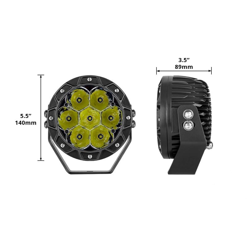 XKGLOW — XK Glow Spot Beam Cube Offroad Round Work Light Kit 1pc 5in
