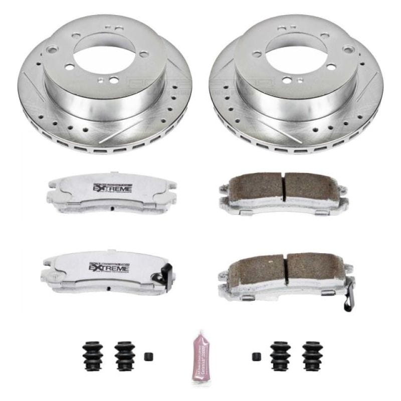 PowerStop — Z26 Street Performance Ceramic Brake Pad and Drilled & Slotted Rotor Kit