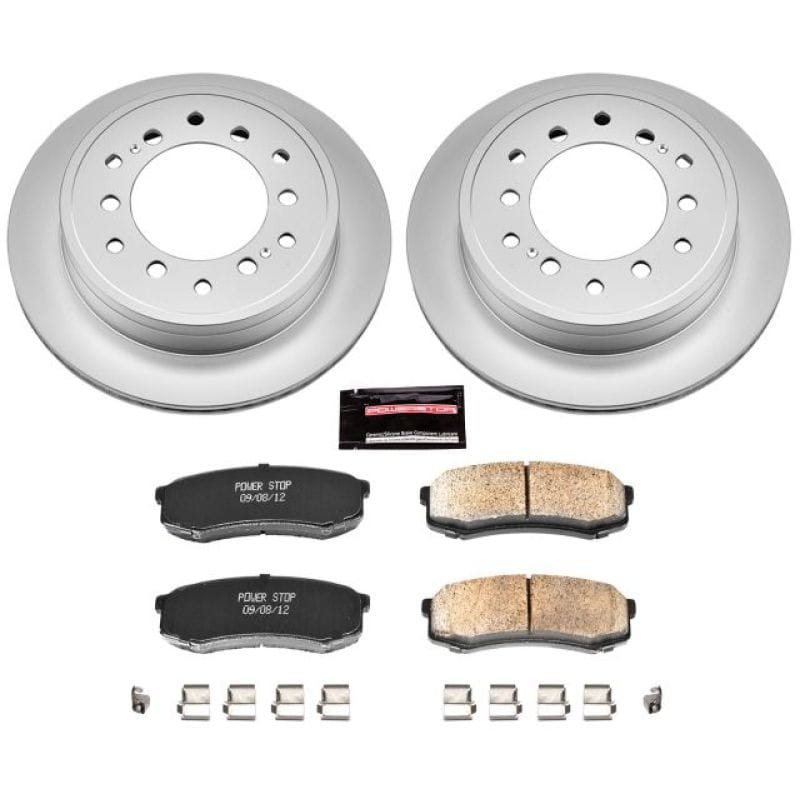 PowerStop — Genuine Geomet Coated Rotor and Low-Dust Ceramic Brake Pad Kit
