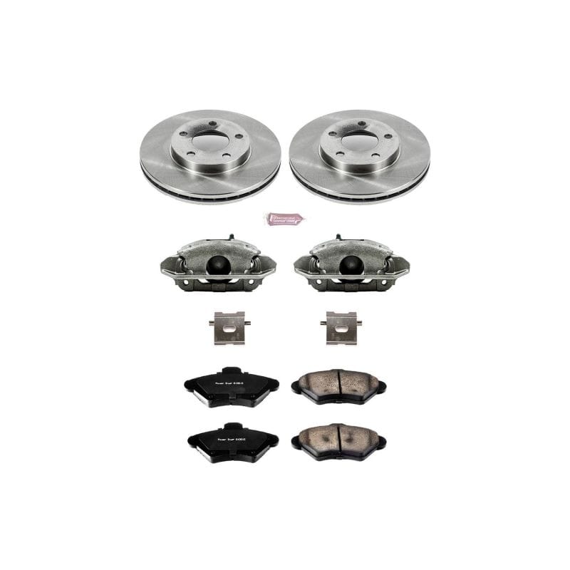 PowerStop — OE Stock Replacement Low-Dust Ceramic Brake Pad, Rotor and Caliper Kit