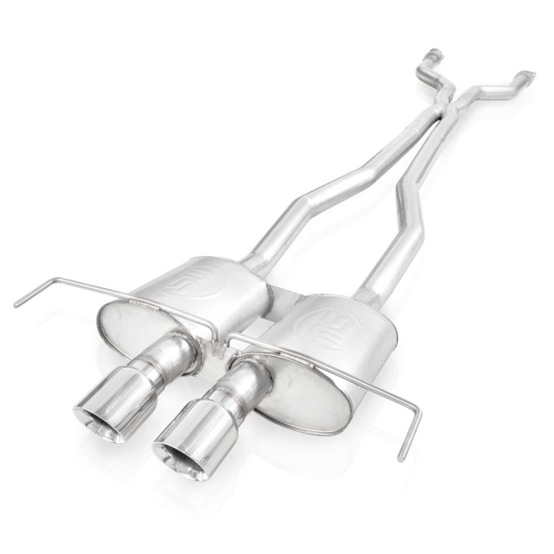 Stainless Works — Stainless Works Coupe Catback Dual Turbo S-Tube Mufflers Factory Connect