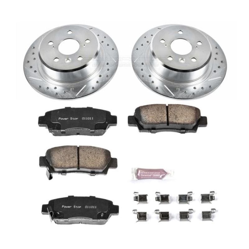 PowerStop — Z23 Daily Driver Carbon-Fiber Ceramic Brake Pad and Drilled & Slotted Rotor Kit