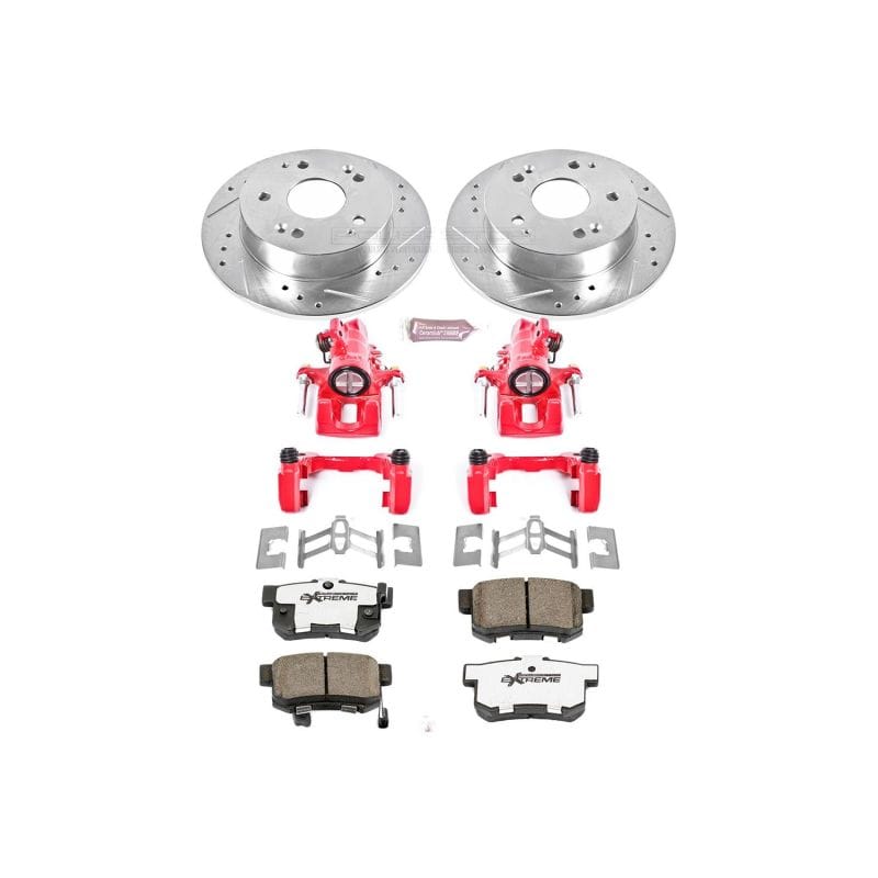 PowerStop — Z26 Street Performance Ceramic Brake Pad, Drilled Slotted Rotor, and Caliper Kit