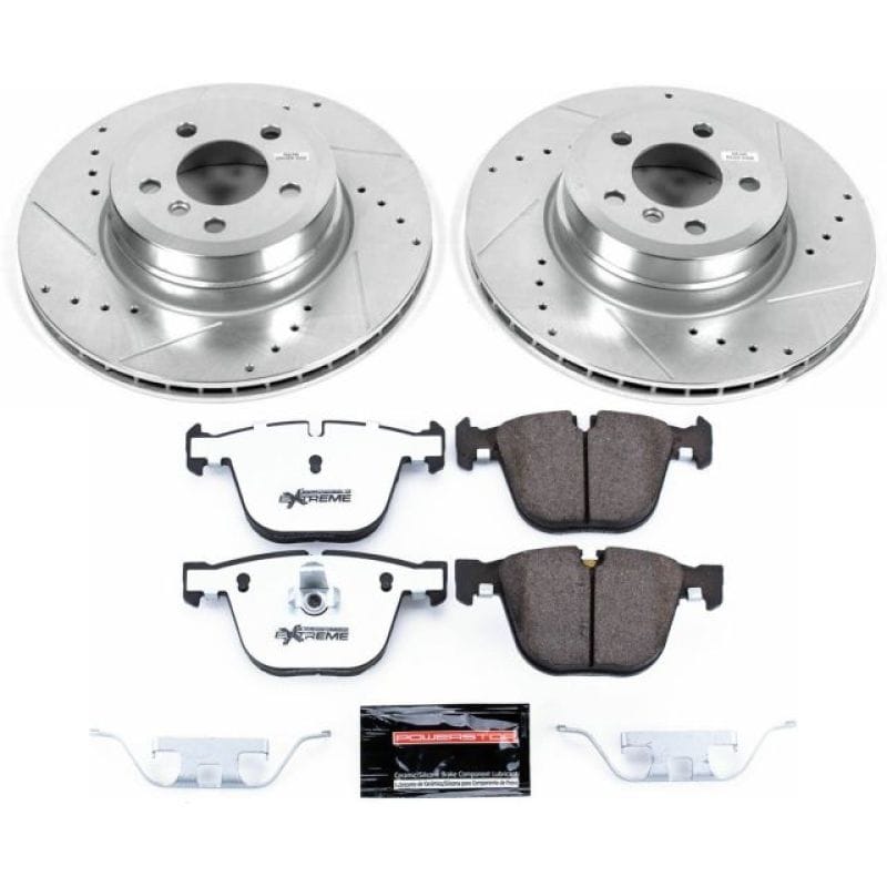 PowerStop — Z26 Street Performance Ceramic Brake Pad and Drilled & Slotted Rotor Kit