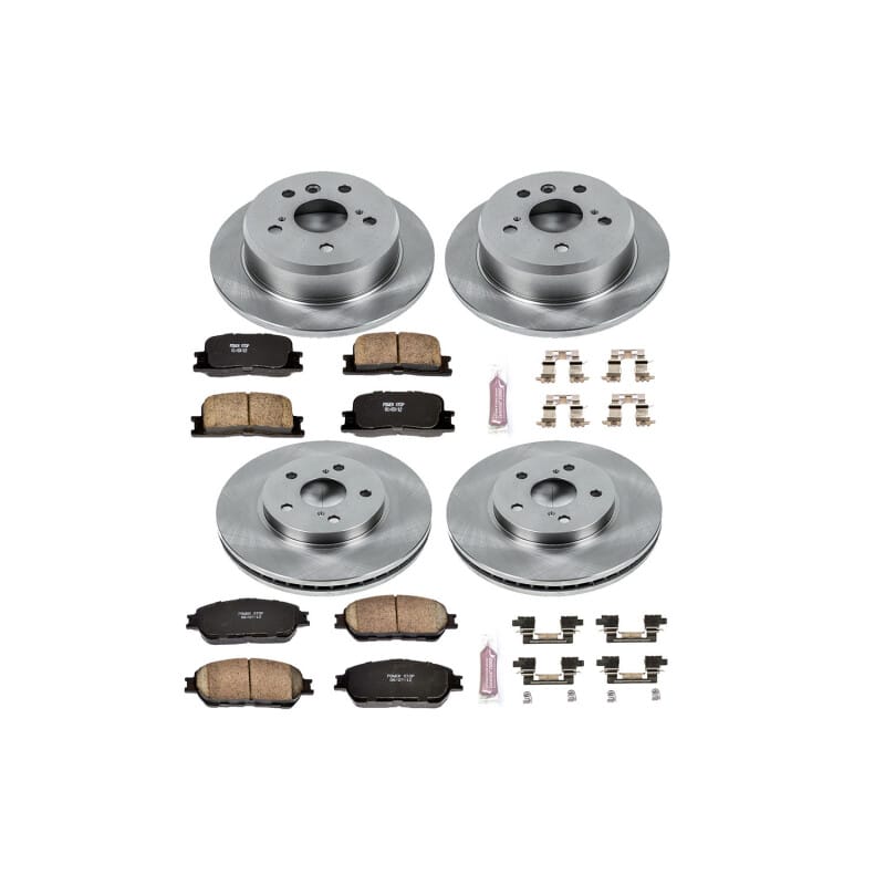 PowerStop — OE Stock Replacement Low-Dust Ceramic Brake Pad and Rotor Kit
