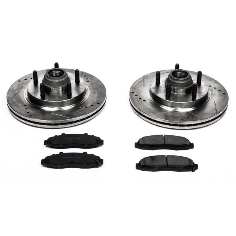 PowerStop — Z23 Daily Driver Carbon-Fiber Ceramic Brake Pad and Drilled & Slotted Rotor Kit
