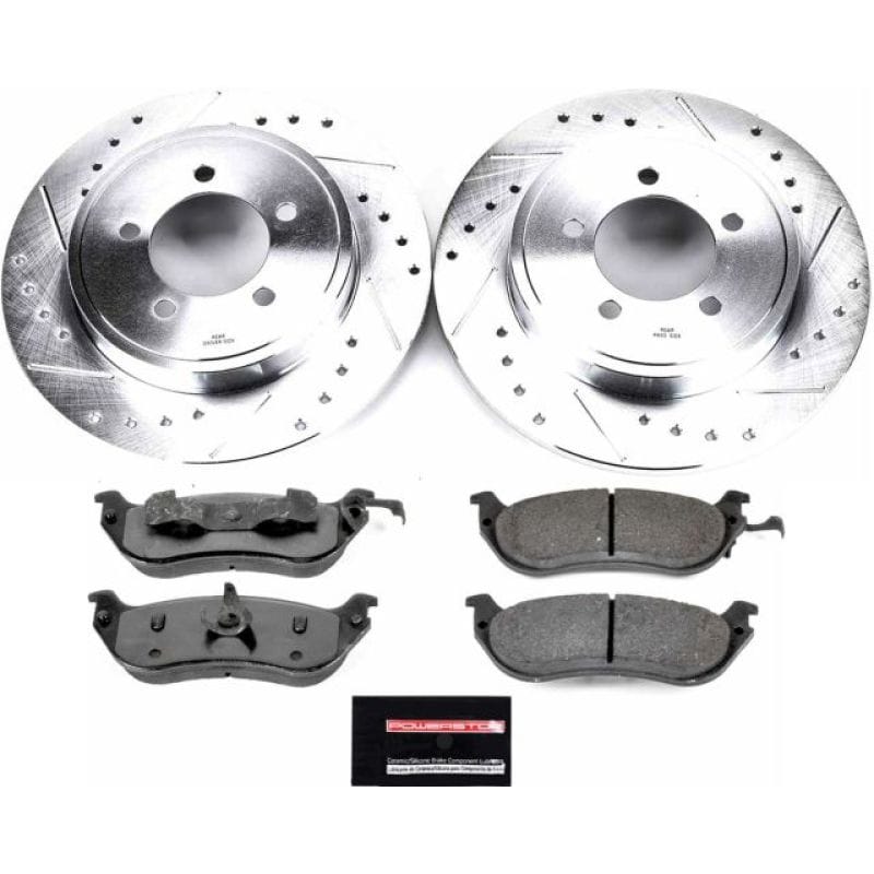 PowerStop — Z36 Truck and SUV Carbon-Fiber Ceramic Brake Pad and Drilled & Slotted Rotor Kit