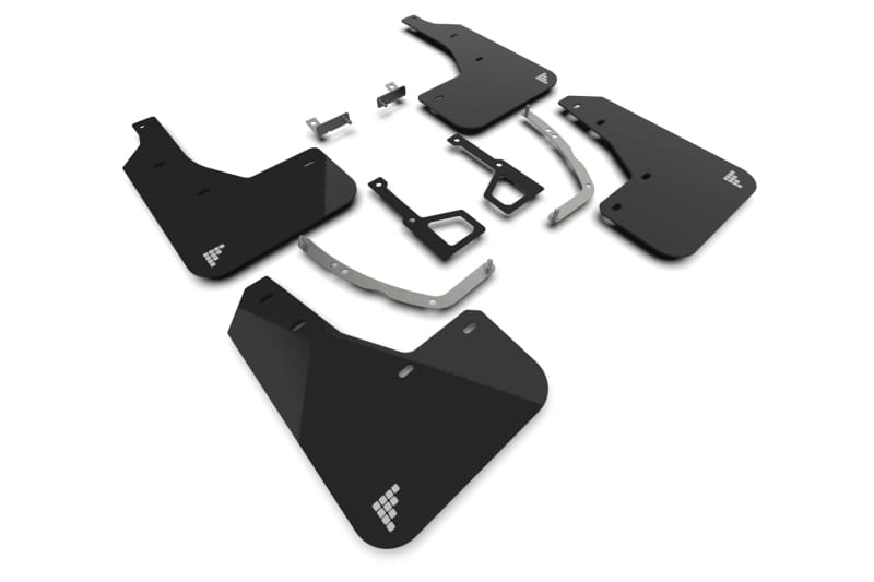 Rally Armor — Black Mud Flap/Silver Battery Logo