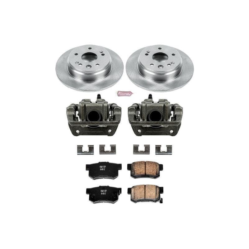 PowerStop — OE Stock Replacement Low-Dust Ceramic Brake Pad, Rotor and Caliper Kit