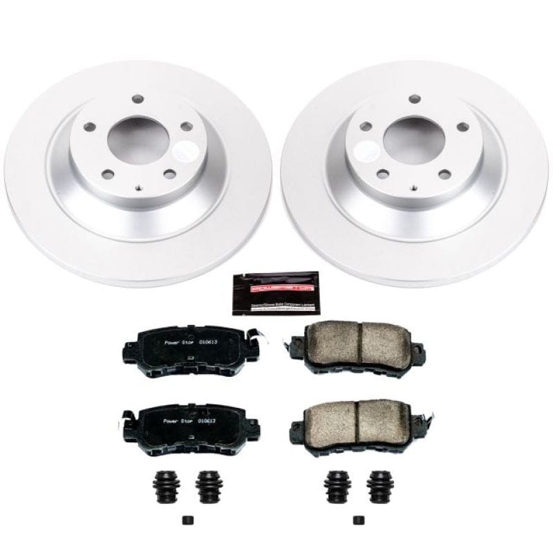 PowerStop — Genuine Geomet Coated Rotor and Low-Dust Ceramic Brake Pad Kit