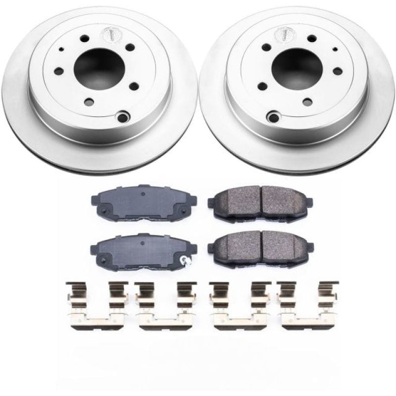 PowerStop — Genuine Geomet Coated Rotor and Low-Dust Ceramic Brake Pad Kit