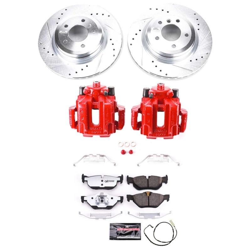PowerStop — Z26 Street Performance Ceramic Brake Pad, Drilled Slotted Rotor, and Caliper Kit