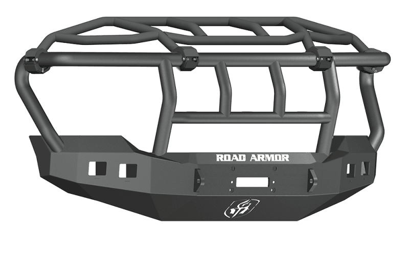 Road Armor — Road Armor 11-16 Ford F-250 Stealth Front Winch Bumper w/Intimidator Guard - Tex Blk