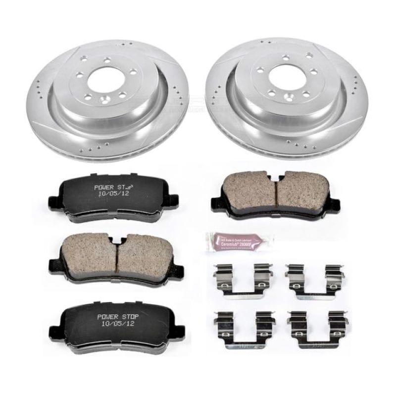 PowerStop — Z23 Daily Driver Carbon-Fiber Ceramic Brake Pad and Drilled & Slotted Rotor Kit