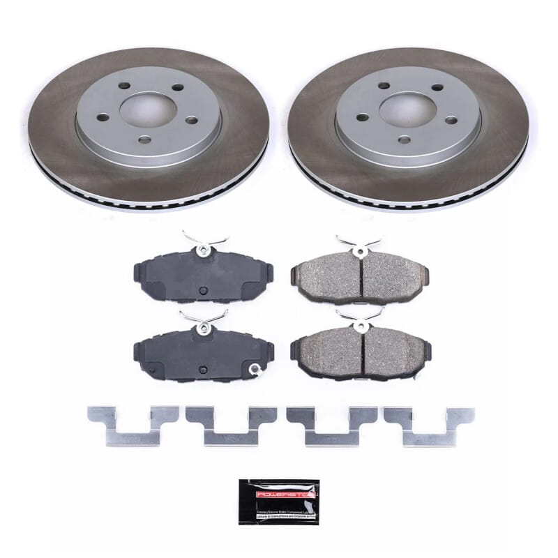 PowerStop — Semi-Coated Rotor and Low-Dust Ceramic Brake Pad Kit
