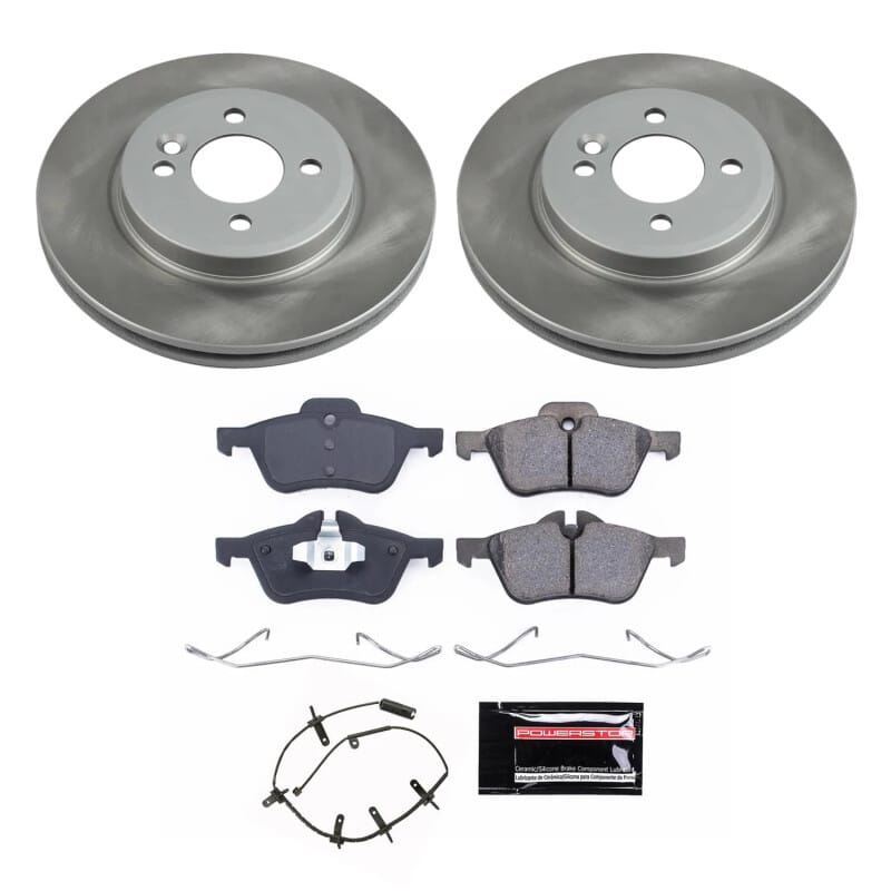 PowerStop — Semi-Coated Rotor and Low-Dust Ceramic Brake Pad Kit
