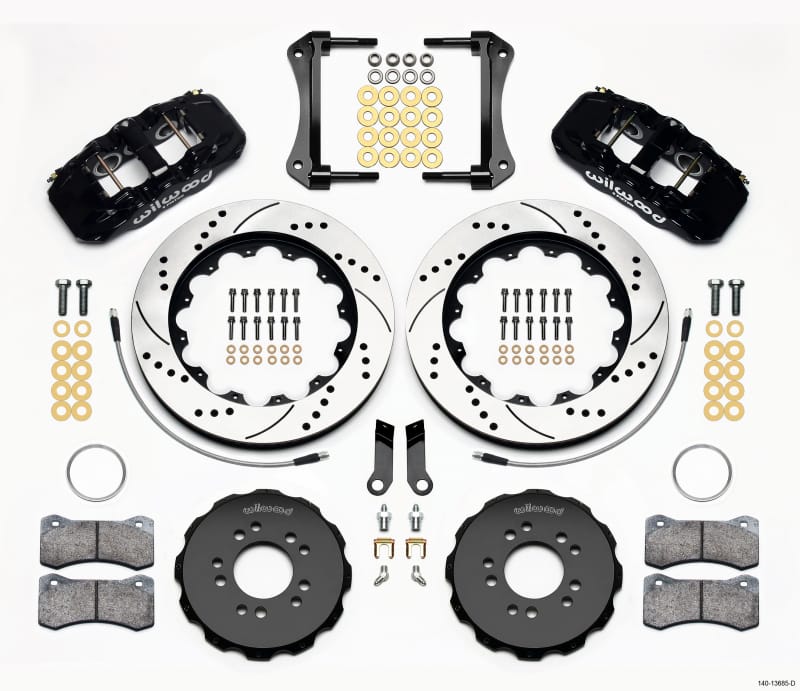 Wilwood — KIT,FRONT,MUSTANG,2005-14,W/BMR SUSPENSION,AERO6,14.00 ROTOR,SRP,W/LINES