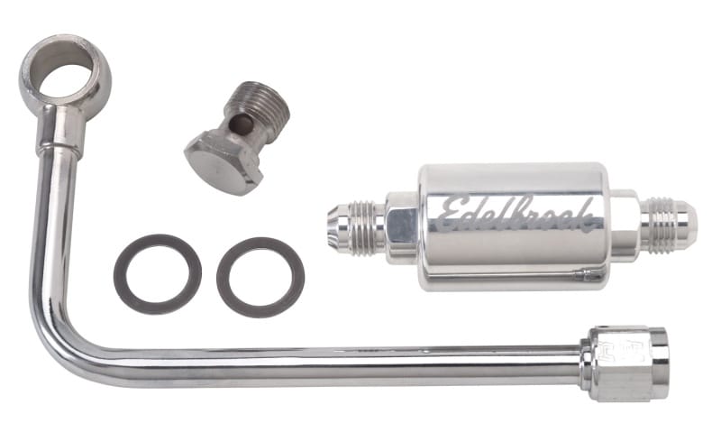 Edelbrock — Edelbrock 3/8In Hard Fuel Line w/ -6 B-Nut and Polished Filter
KIT PARTS