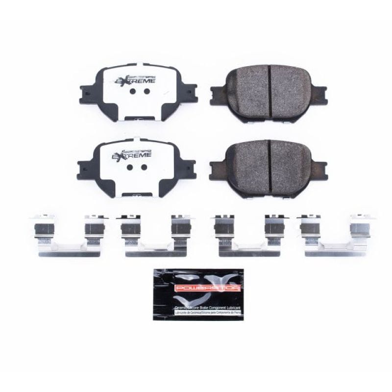 PowerStop — PowerStop - Z26 Performance Carbon-Fiber Ceramic Brake Pads with Hardware Kit