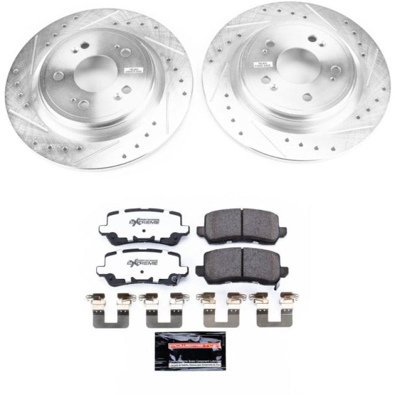 PowerStop — Z26 Street Performance Ceramic Brake Pad and Drilled & Slotted Rotor Kit