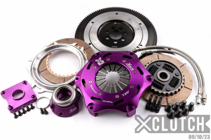 XCLUTCH — Clutch Kit Inc Chromoly Flywheel + HRB; 7  1/4" Twin Sprung Ceramic Discs 