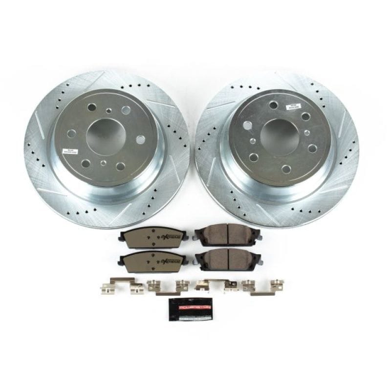 PowerStop — Z36 Truck and SUV Carbon-Fiber Ceramic Brake Pad and Drilled & Slotted Rotor Kit