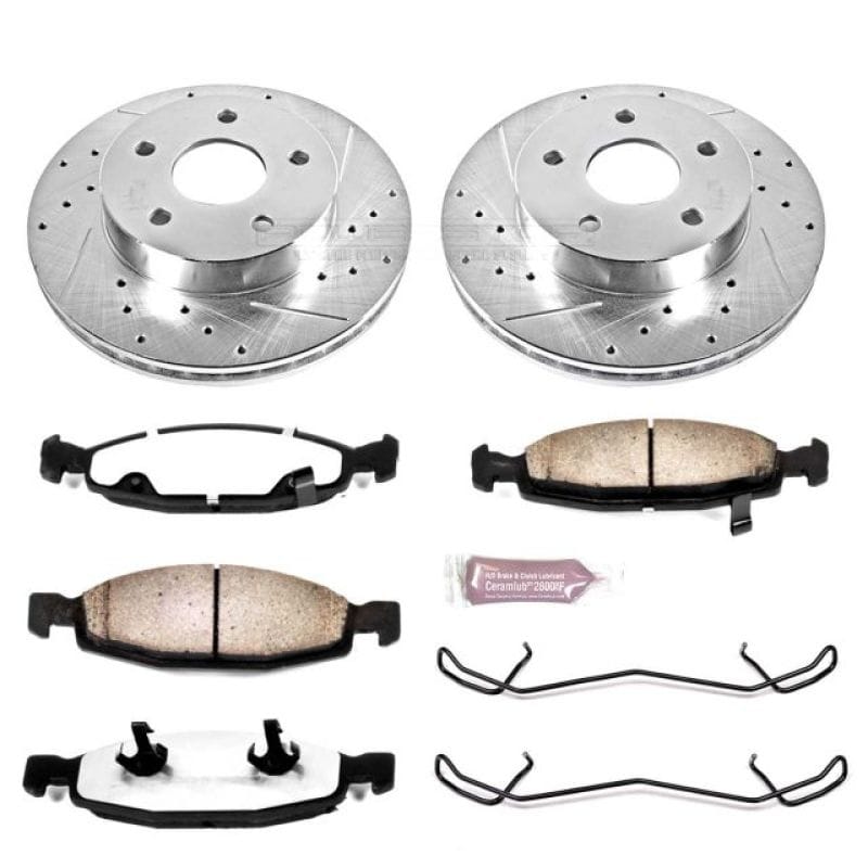 PowerStop — Z36 Truck and SUV Carbon-Fiber Ceramic Brake Pad and Drilled & Slotted Rotor Kit