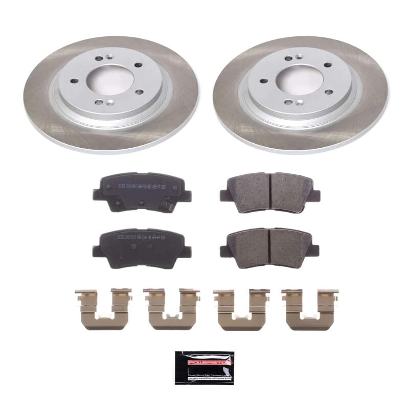 PowerStop — Semi-Coated Rotor and Low-Dust Ceramic Brake Pad Kit