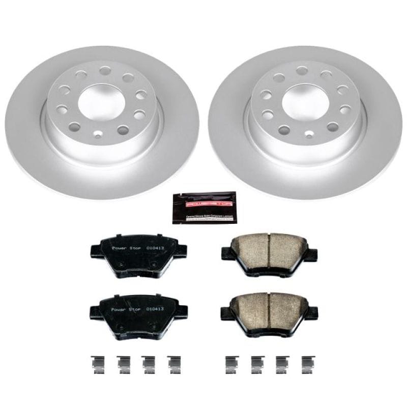 PowerStop — Genuine Geomet Coated Rotor and Carbon-Fiber Ceramic Brake Pad Kit