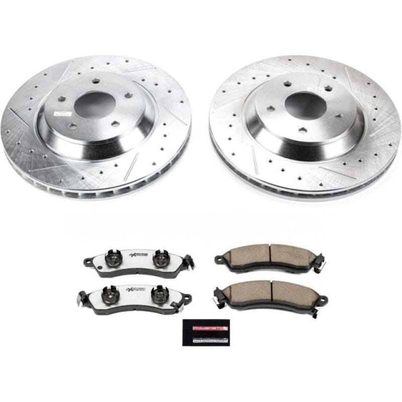 PowerStop — Z26 Street Performance Ceramic Brake Pad and Drilled & Slotted Rotor Kit