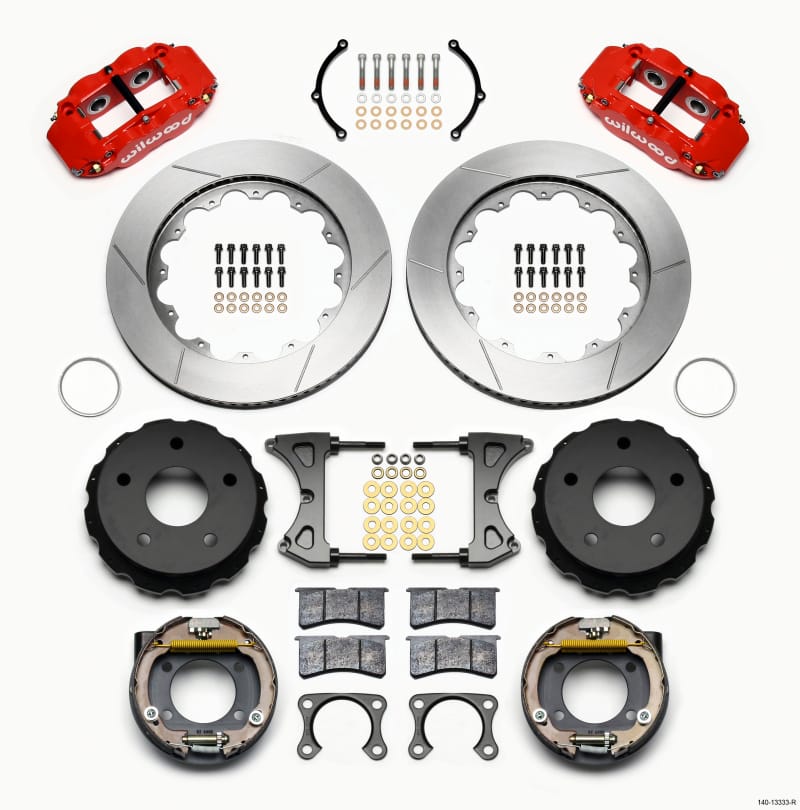 Wilwood — KIT,REAR,DISC/DRUM,BIG FORD,2.36 OFFSET FNSL4R,5x5.50 BC,14.00 ROTOR,RED