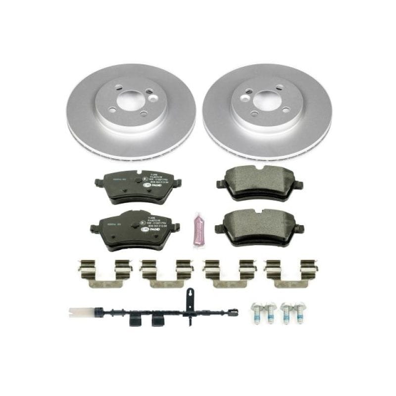 PowerStop — Genuine Geomet Coated Rotors, ECE-R90 Brake Pads + Hardware Kit