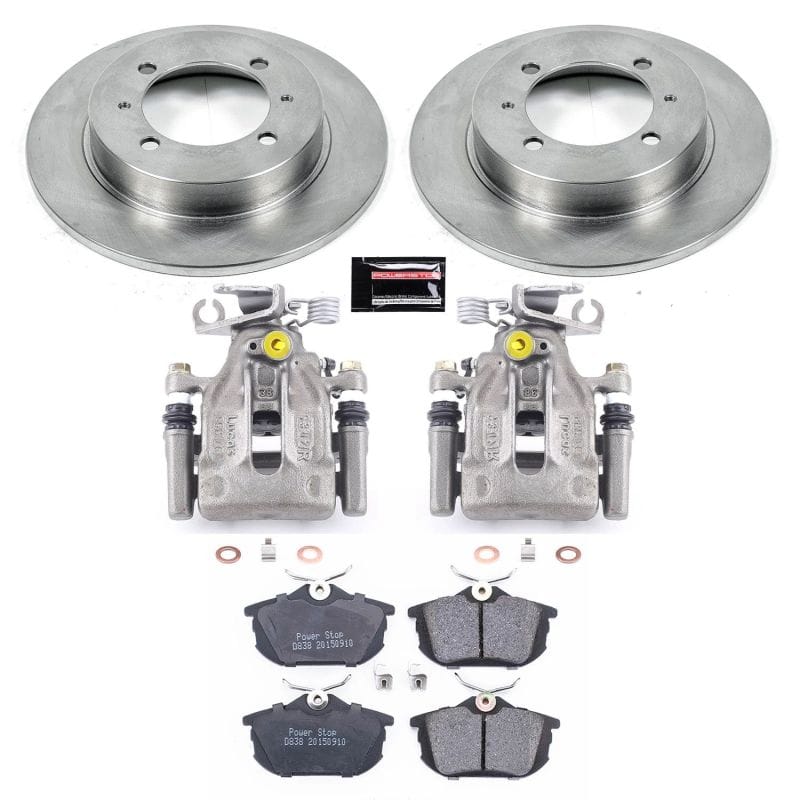 PowerStop — OE Stock Replacement Low-Dust Ceramic Brake Pad, Rotor and Caliper Kit