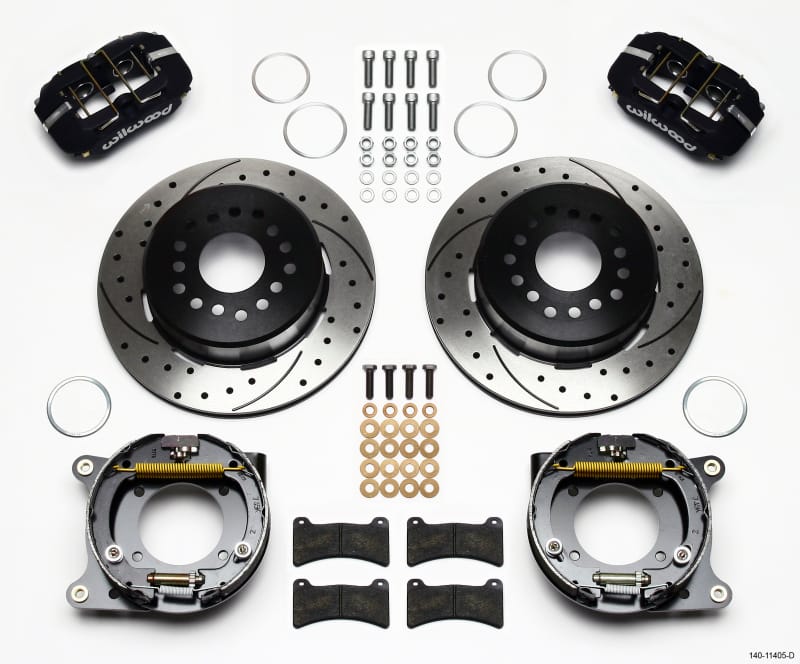 Wilwood — KIT,REAR,DISC/DRUM,55-57 CHEVY,2.34 OFF 1PC 11.00,SRP,BLACK POWDER COAT
