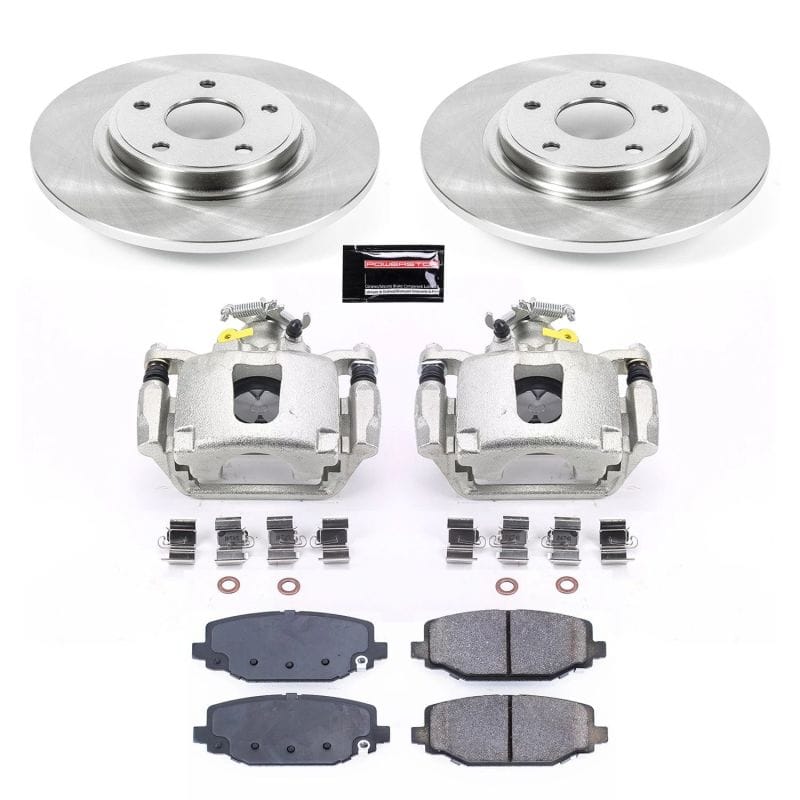 PowerStop — OE Stock Replacement Low-Dust Ceramic Brake Pad, Rotor and Caliper Kit
