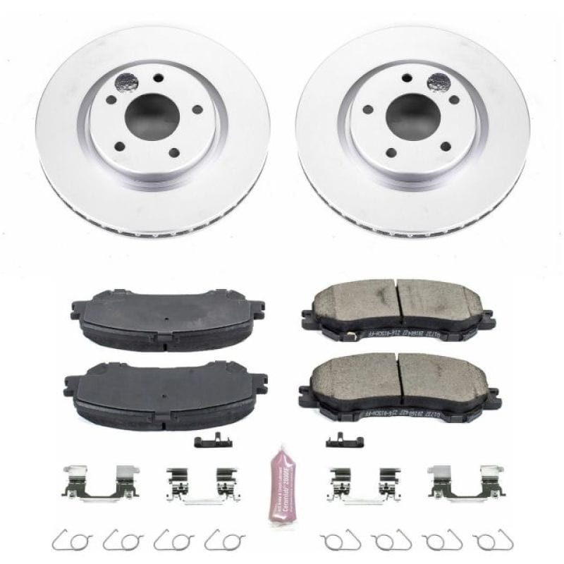 PowerStop — Genuine Geomet Coated Rotor and Low-Dust Ceramic Brake Pad Kit