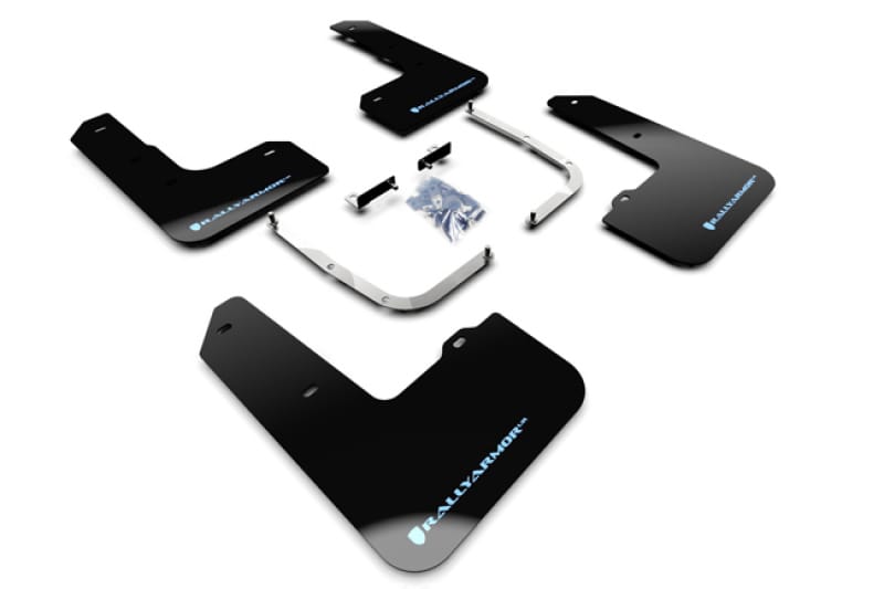 Rally Armor — Black Mud Flap/Performance Blue Logo