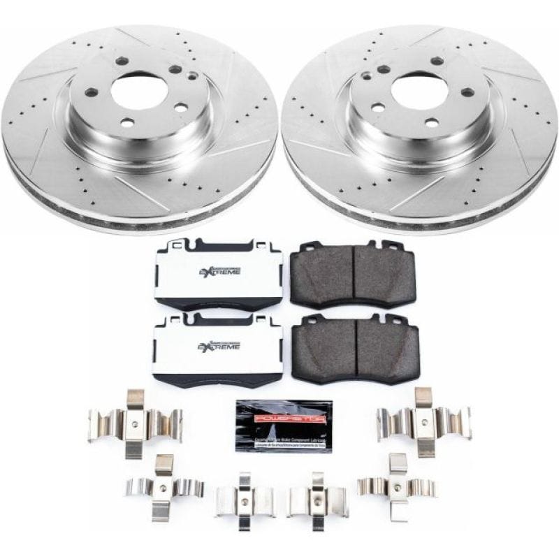 PowerStop — Z26 Street Performance Ceramic Brake Pad and Drilled & Slotted Rotor Kit
